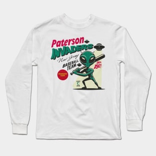 Defunct Paterson Invaders Minor League Baseball Team Long Sleeve T-Shirt